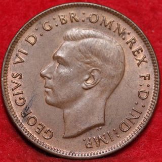 Uncirculated 1944 Australia Penny Foreign Coin S/h photo