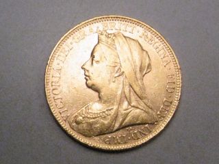 1894 Gold Full Sovereign.  Great Britain.  Victoria.  Agw.  2354 Troy Oz. photo