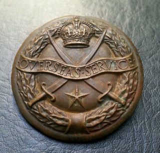 British India Overseas Service Miltary Army Badge With Identification No.  L@@k photo