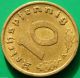 German Nazi Brass Coin 10 Rp 1939 A Germany photo 1