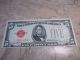 $5 1928 - F Legal Tender United States Note Red Five Dollars Au, Small Size Notes photo 2