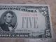 $5 1928 - F Legal Tender United States Note Red Five Dollars Au, Small Size Notes photo 4