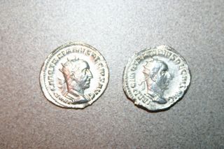 Trajan Decius Silver Antoninianus Roman Coin Over 30 Lower Than Bv photo