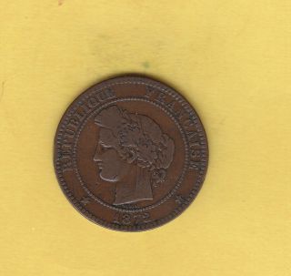 France 10 Centimes,  1872 photo