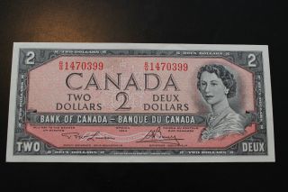 Canada 1954 $2 Bill,  Crisp & Almost Uncirculated To Uncirculated photo