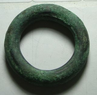 Rare Ancient Celtic Greek Large Bronze Ring Proto Money 6 - 500bc.  Patina photo