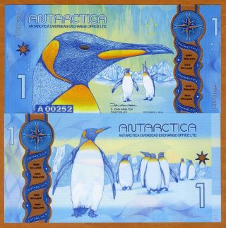 Antarctica,  $1,  2015 (2016),  Clear Window Polymer,  Design,  Unc photo
