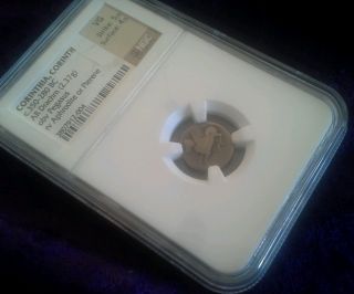 Ngc Vg Ancient Silver Coin Corinthia 350 - 280 Bc Ar Drachm Pegasus Obverse photo