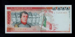 Mexico 5000 Pesos 1983 Series Eh Pick 83b Unc -.  Banknote. photo