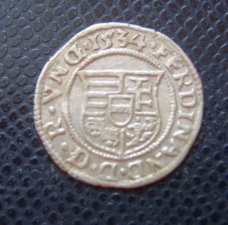Austria - Hungary / Ferdinand I.  (1526 - 1564) Silver Denar 5.  / 1534 K - B photo