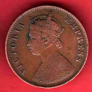 British India - 1900 - Victoria Empress - One Qaurter Anna - Rare Coin M - 23 photo