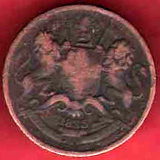 British India - 1835 - East India Company - 1/12 Anna - Rare Coin M - 22 photo