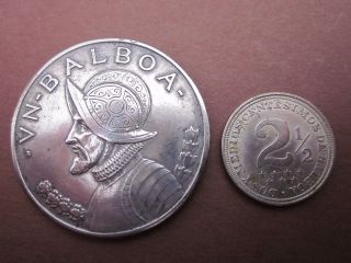 1934 Panama Silver Balboa Coin photo