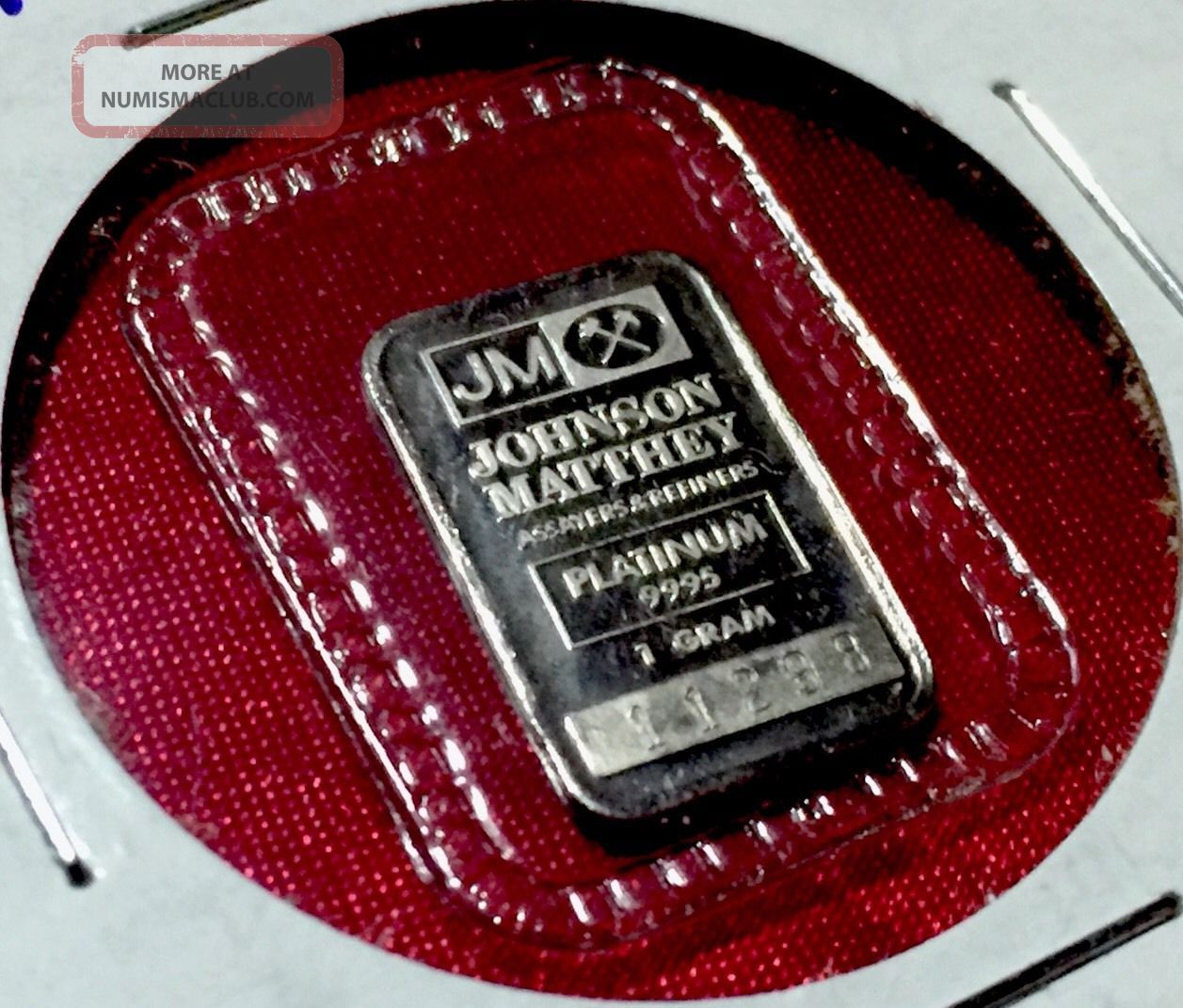 Rare Johnson Matthey 1 Gram. 9995 Fine Platinum Bar