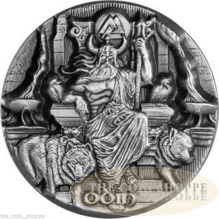 Odin Ruler Aesir Legends Of Asgard Max Relief 3 Oz Silver Coin 10$ Tokelau 2016 photo