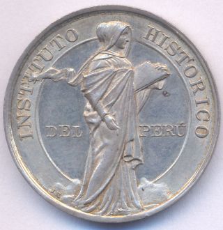 Peru Medal Instituto Historico Jose Pardo 1905 photo