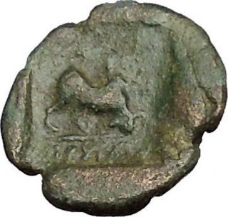 Greek City Authentic Ancient Greek Coin 350 - 200bc Ares War God Cult Bull I51898 photo
