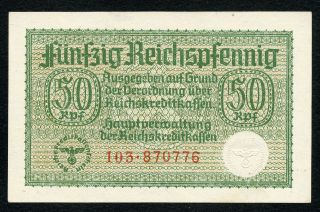 Germany Ww2 50 Reichspfennig 1940 - 1945 Unc photo