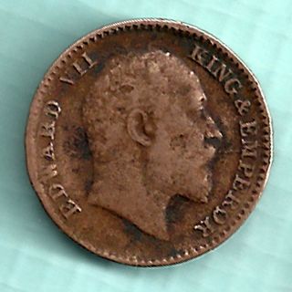 British India - 1907 - King George Edward Vii - 1/12 Anna - Rarest Coin photo