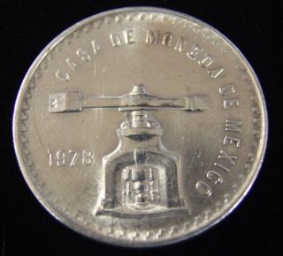 1978 Mexico Onza Plata Pura Mexico Casa De Moneda 92.  5 Silver Coin photo