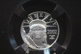 Us 2002 W Platinum Eagle $10 1/10 Oz Coin Ngc Pf70 Proof Ultra Cameo.  9995 photo