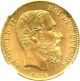 Belgium: 1875 20 Gold Franc Ngc Ms65 (position A,  Km - 37).  1867oz Gold Europe photo 1
