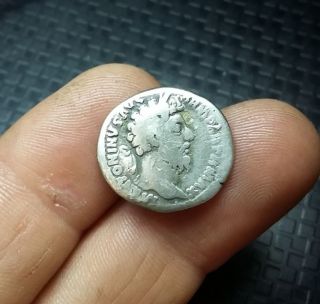 Antique Coin Silver Marcus Aurelius Roman Denarius 161 - 180 A.  D 0372 photo