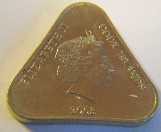 Cook Islands 2003 2 Dollars Rare Triangular Coin Elisabeth Ii 161bkv photo