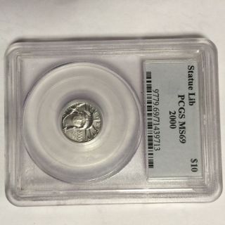 2000 Platinum Eagle $10.  00 (1/10th Oz Coin) Pcgs Ms - 69 photo