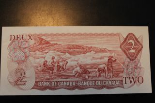 Canada 1974 $2 Bill.  Crisp & Almost Uncirculated To Uncirculated. photo