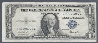 1935 F U.  S.  $1 Dollar Blue Seal Silver Certificate Note (crisp) photo