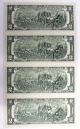 Uncut Sheet Of $2 Two Dollar Bills Us X4 Bills Fr.  1938 - F 2003a Great Gift Small Size Notes photo 1