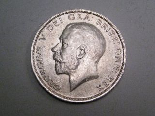 Better Grade 1915 Silver Half Crown.  Great Britain.  King George V.  97 photo