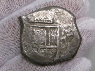 Spanish Colonial Silver 8 Reales Cob - Philip Iv (1621 - 65).  Spain.  26.  2g,  29x32mm photo