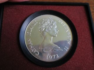 1972 Cayman Islands Proof $25.  925 Sterling Silver 1.  5271 Asw photo