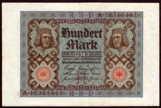 1920 100 Mark Xf Germany Vintage Paper Money Banknote Currency Foreign Old Bill photo