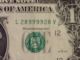 Fancy Serial Number One Dollar Bill Trinary Bookends Small Size Notes photo 1
