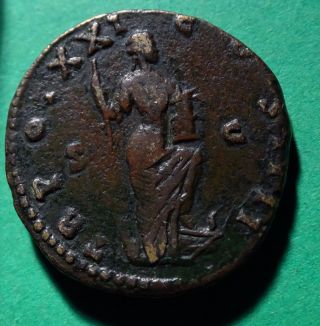 Tater Roman Imperial Ae Dupondius Coin Of Antoninus Pius Annona Rare photo
