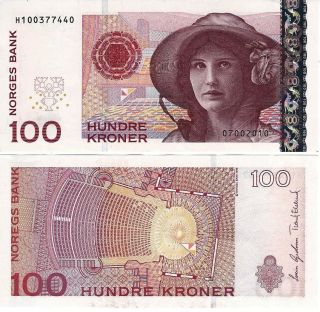 Norway 100 Kroner 2010 (p49d) Au photo