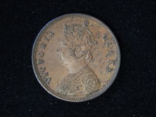 1862 India One Quarter Anna - Queen Victoria photo