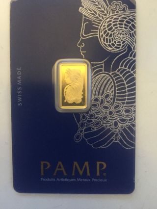 Pamp Suisse 2.  5 Gram 999.  9 Veriscan Gold Bar Fortuna Originally Purchased Apmex photo