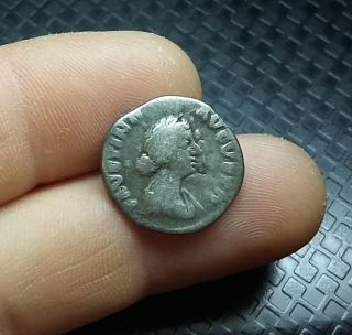 Antique Coin Silver Faustina Junior Roman Denarius 161 - 175 A.  D 0328.  Ca photo