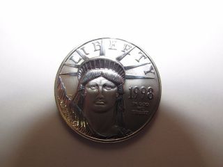 1998 $100 Platinum American Eagle 1 Oz.  Fine Platinum - Rare Date photo