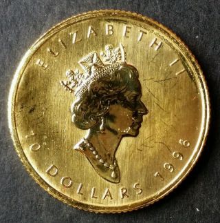 1996 Canada $10 1/4 Oz Gold Maple Leaf photo