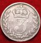 1900 Great Britain 3 Pence Silver Foreign Coin S/h Threepence photo 1