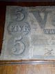 Rare Obsolete 1850 Civil War $5 Five Dollar Bill Bank Of Rhode Island Banknote Paper Money: US photo 2