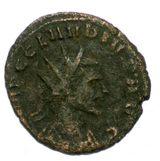 Roman Brozne Coin Antoninianus Claudius Ii Gothicus Iovi Statori Ae20 photo