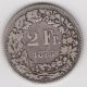 Switzerland - 1875 B 2 Francs Vg Km 21 19th Century Silver Swiss Coin Europe photo 1