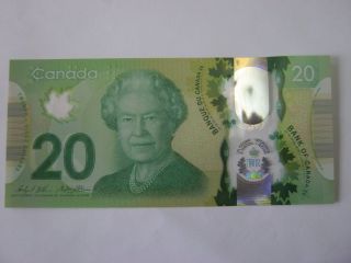 $20 Dollar Canadian 2015 Polymer Bill Uncirculated.  Fws3657610 photo