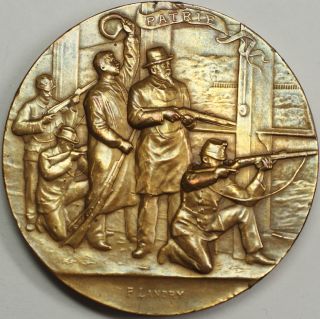 1898 Canton Neuchatel Switzerland Bronze Swiss Shooting Medal (a) photo